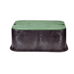 NDS - 115 - 21.75 In. W X 6.75 In. H Rectangular Valve Box with Cover Black/Green