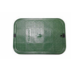 NDS - 115 - 21.75 In. W X 6.75 In. H Rectangular Valve Box with Cover Black/Green