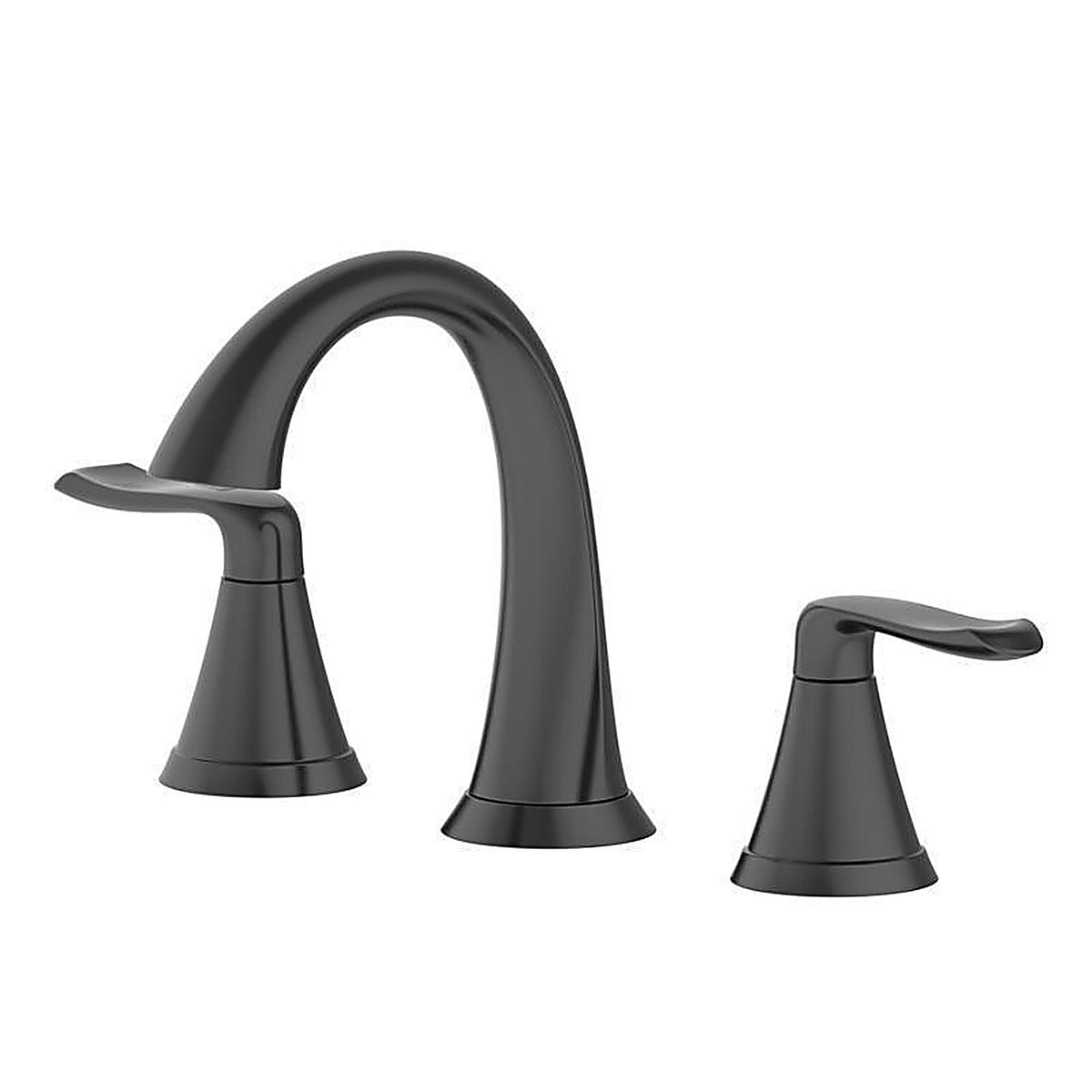OakBrook - 67307W-627001 - Collection Chloe Matte Black Contemporary Widespread Bathroom Sink Faucet 8 In.