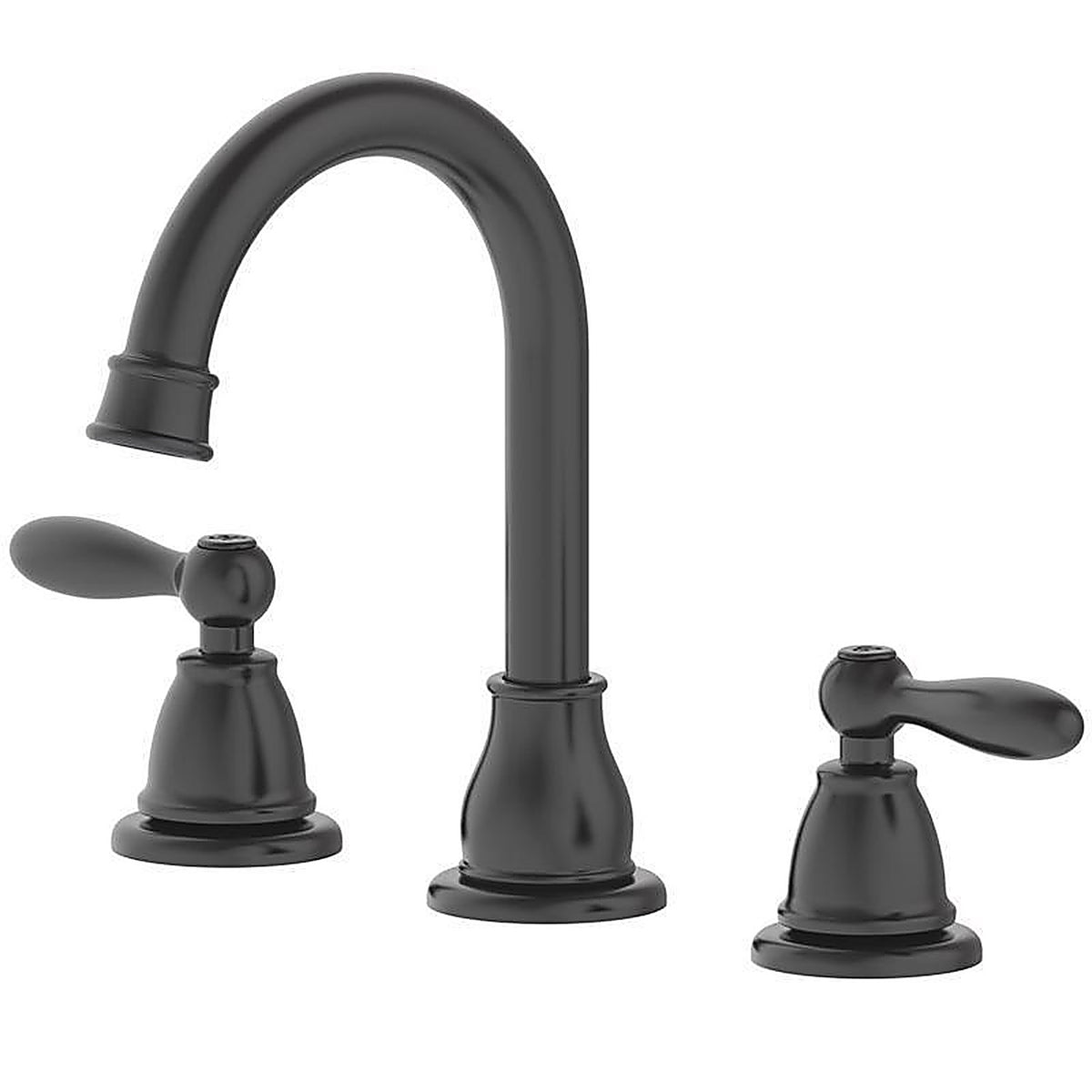 OakBrook - 67084W-637001 - Collection Jennifer Matte Black Traditional Widespread Bathroom Sink Faucet 8 In.
