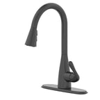 OakBrook - 67089W-157001 - Collection Vela One Handle Matte Black Pull-Down Kitchen Faucet