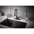 OakBrook - 67089W-157001 - Collection Vela One Handle Matte Black Pull-Down Kitchen Faucet