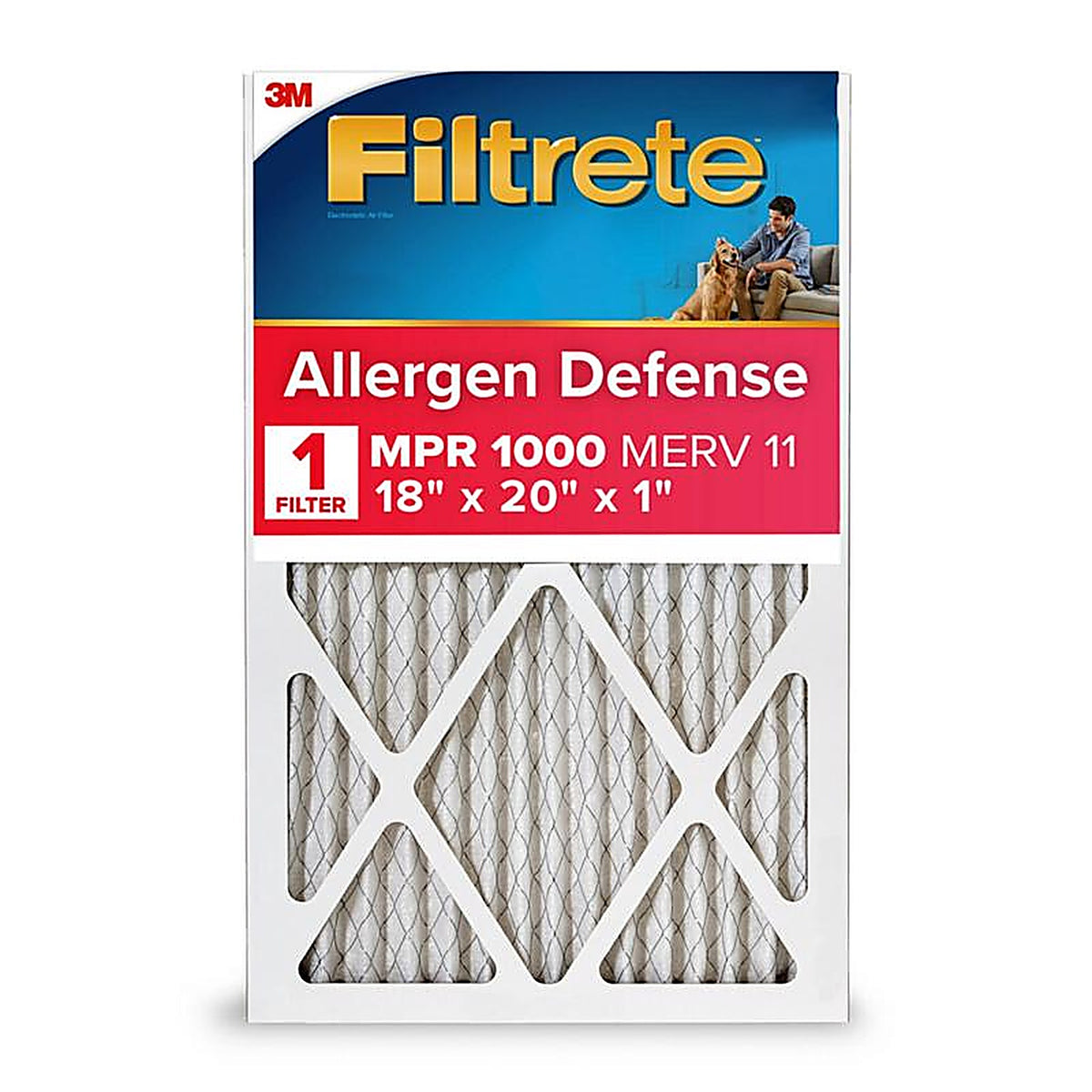 Filtrete - 9845-4 - Allergen Defense 18 In. W X 20 In. H X 1 In. Polypropylene 11 MERV Pleated Air Filter 1 Pack
