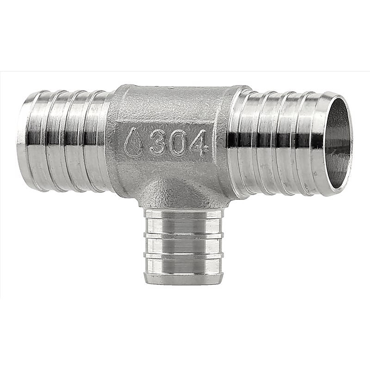 Plumbeeze - PE-PS-T101007 - 1 In. PEX X 1 In. D PEX Stainless Steel Tee
