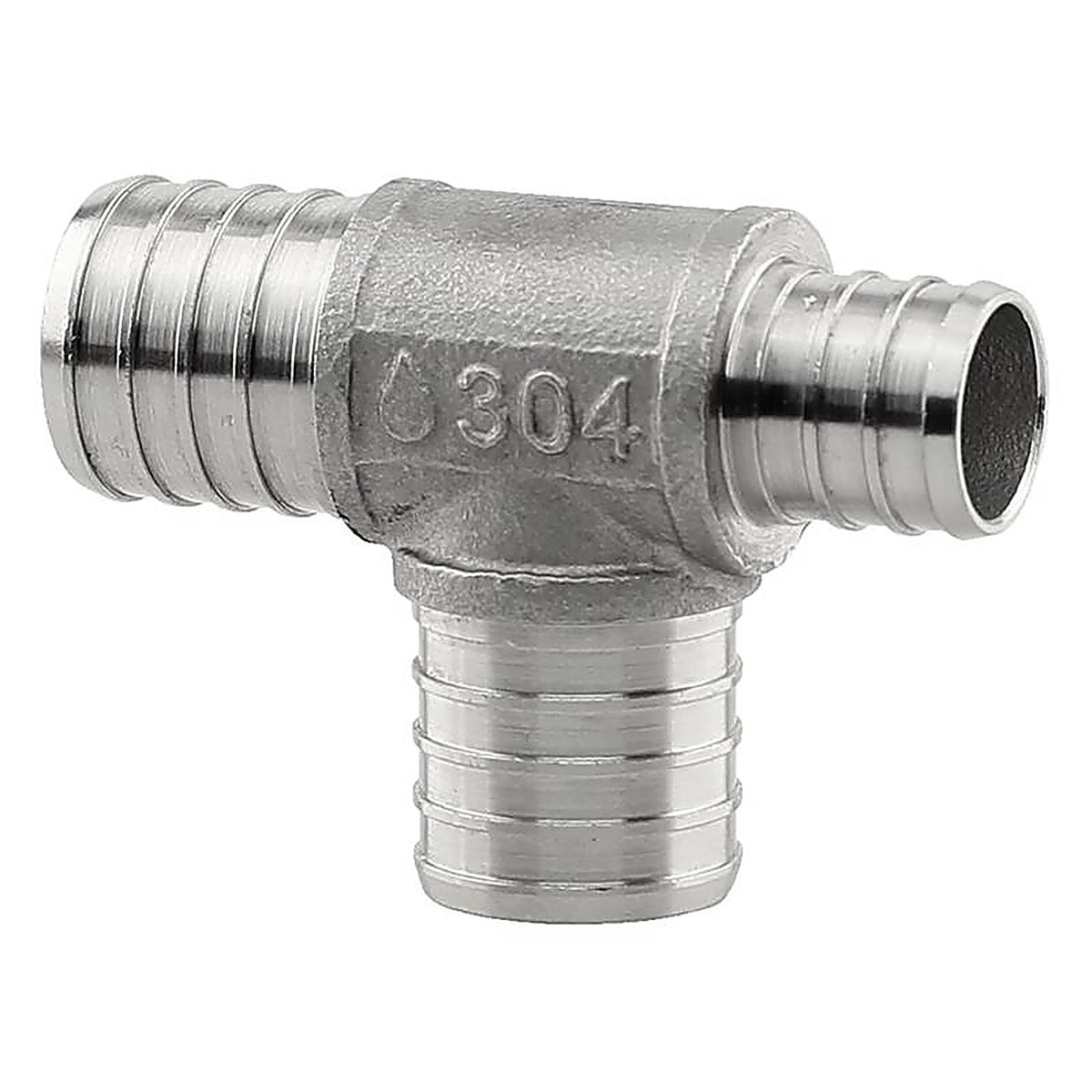 Plumbeeze - PE-PS-T100710 - 1 In. PEX X 3/4 In. D PEX Stainless Steel Tee