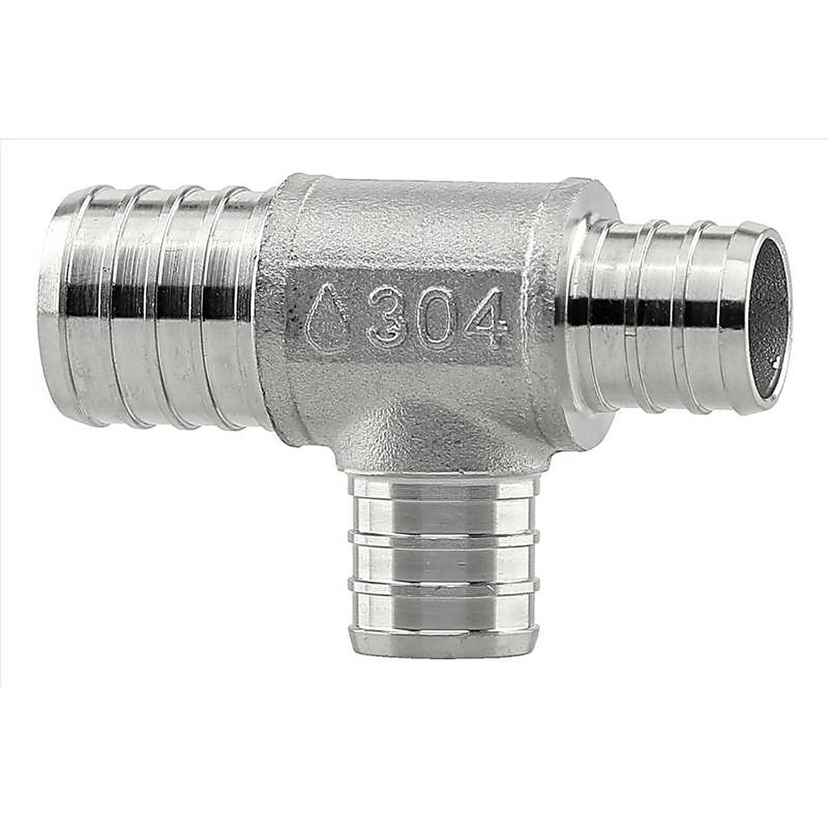 Plumbeeze - PE-PS-T100707 - 1 In. PEX X 3/4 In. D PEX Stainless Steel Tee