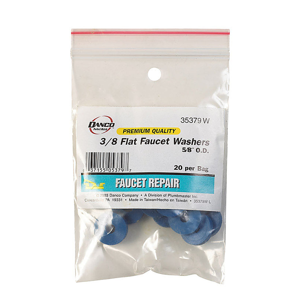 Danco - 35379W - 3/8 In. D Plain Rubber Washer 20 Pack