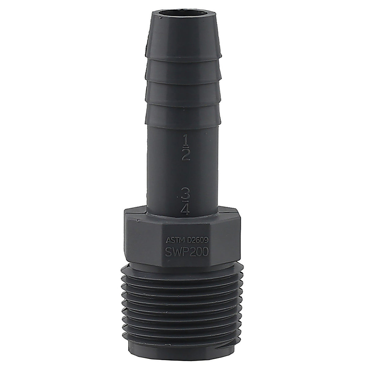 Boshart Industries UPPRA-0705 3/4 in. MPT in. X 1/2 in. D Insert Polypropylene Reducing Male Adapter 10 pk