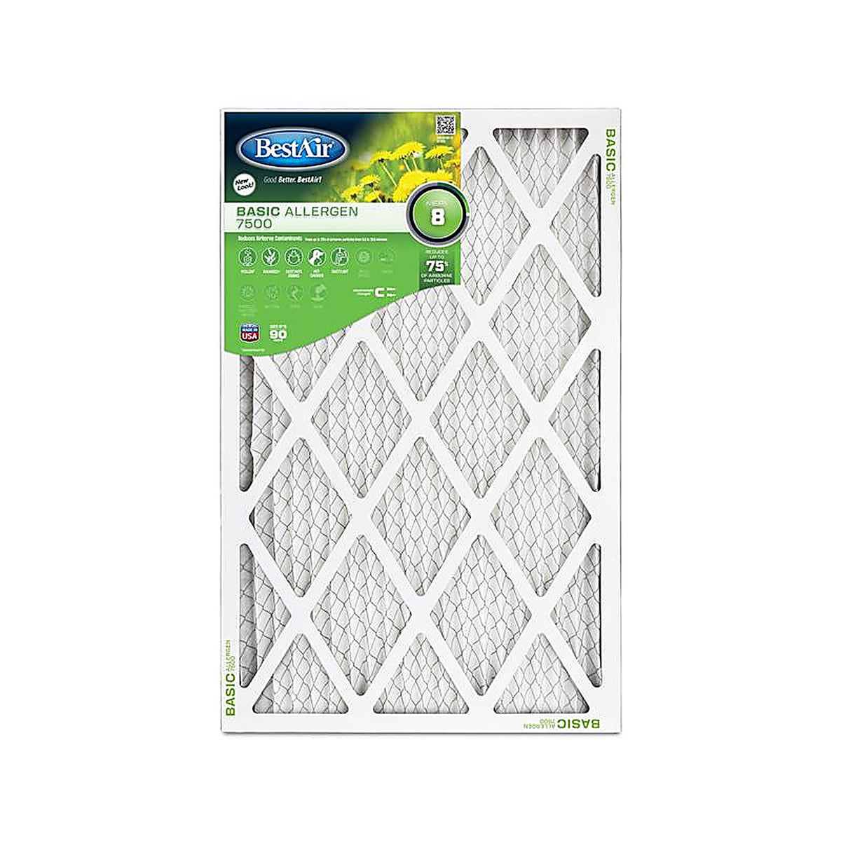 Bestair - B1-1430-8-12 - 14 In. W X 30 In. H X 1 In. 8 MERV Pleated Air Filter 1 Pack