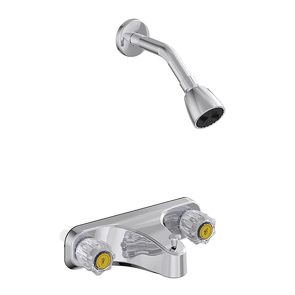 Home Plus - T00130C - 2-Handle Chrome Tub and Shower Faucet