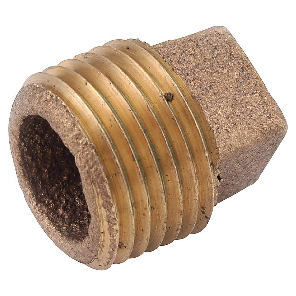 Anderson Metals - 738109-08 - 1/2 In. MPT In. Red Brass Square Head Cored Plug