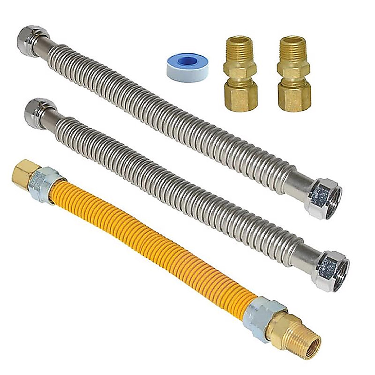 Eastman - 48280 - Stainless Steel Gas Water Heater Installation Kit 1.77 In. H X 23.03 In. L X 7.68 In. W