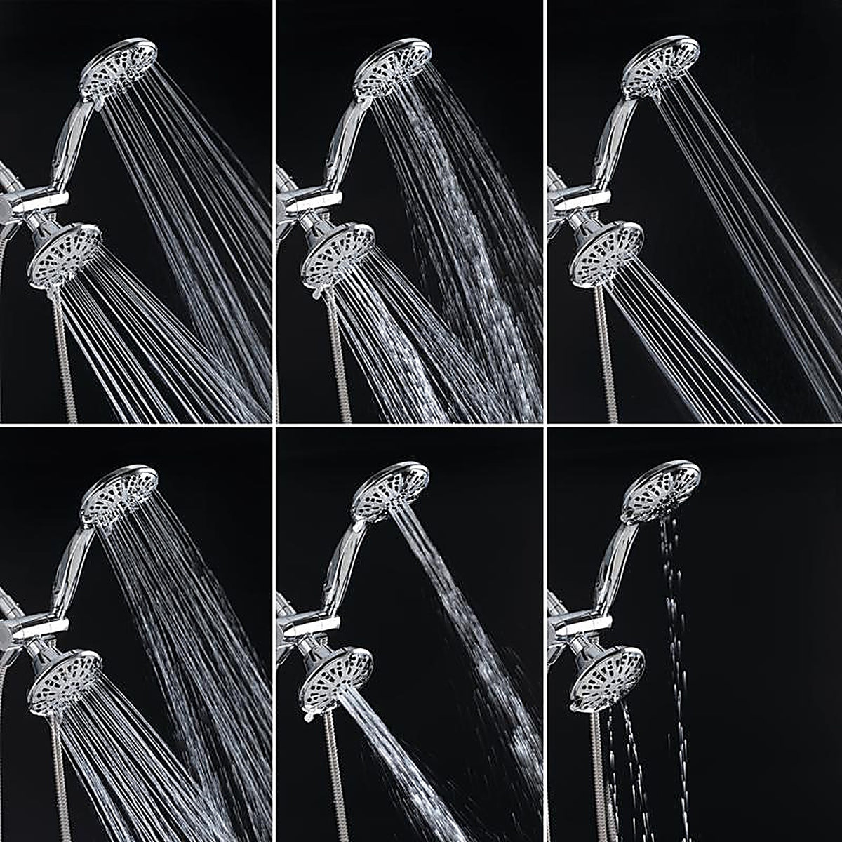 OakBrook - SH-OB10000CH - Collection Chrome 6 Settings Showerhead Combo 1.8 GPM