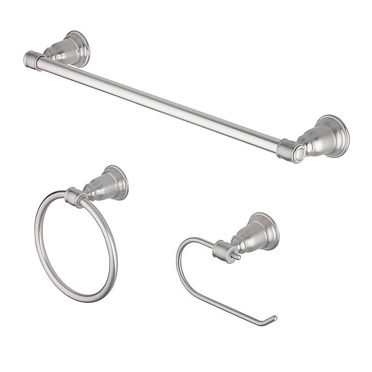 OakBrook - BH-OB4000BN - Collection Brushed Nickel Silver Zinc Towel Holder