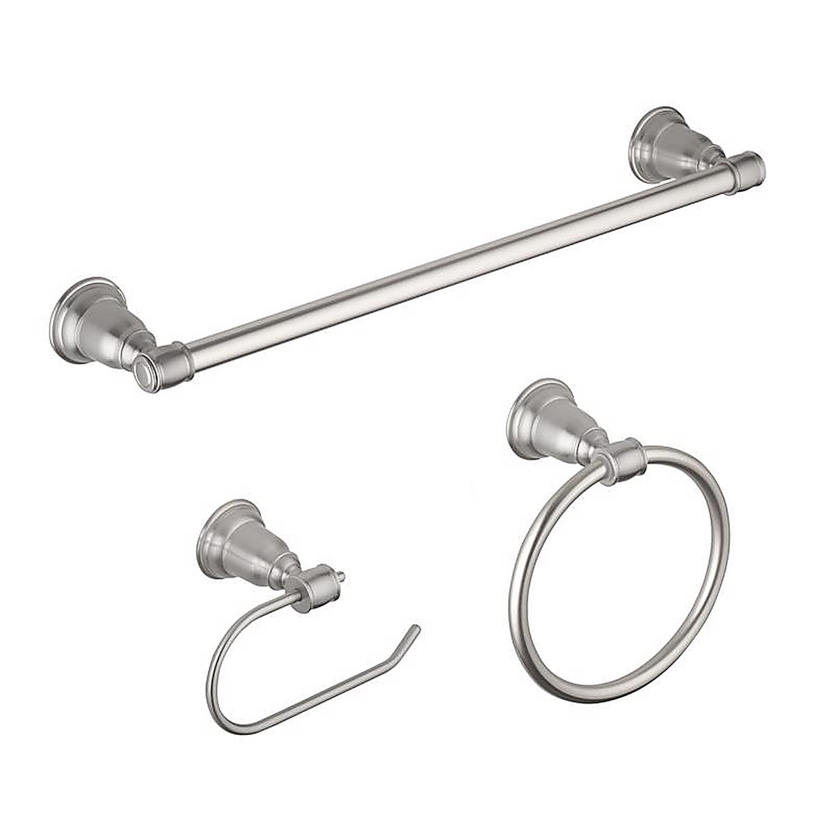 OakBrook - BH-OB4000BN - Collection Brushed Nickel Silver Zinc Towel Holder