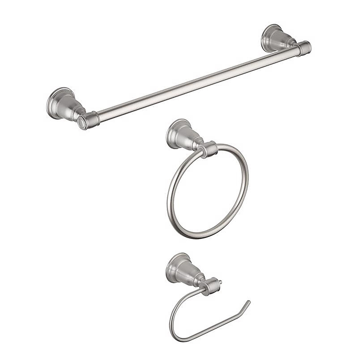 OakBrook - BH-OB4000BN - Collection Brushed Nickel Silver Zinc Towel Holder