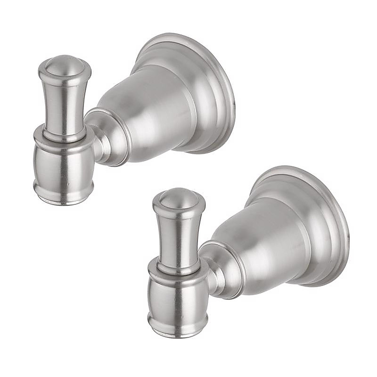 OakBrook - BH-OB4003BN - Collection Brushed Nickel Silver Double Robe Hook