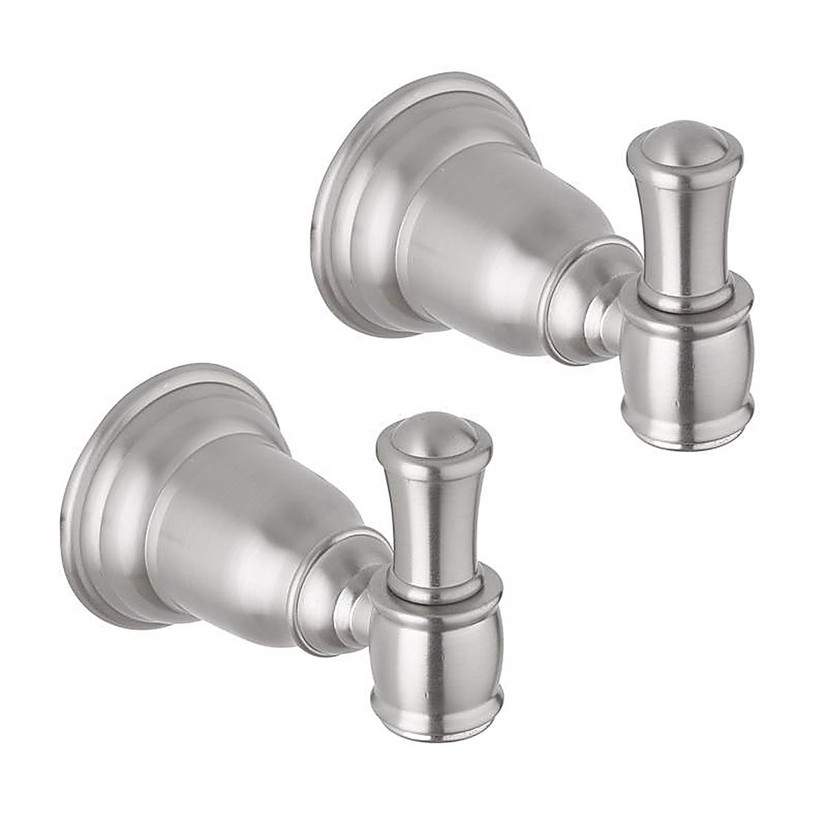 OakBrook - BH-OB4003BN - Collection Brushed Nickel Silver Double Robe Hook
