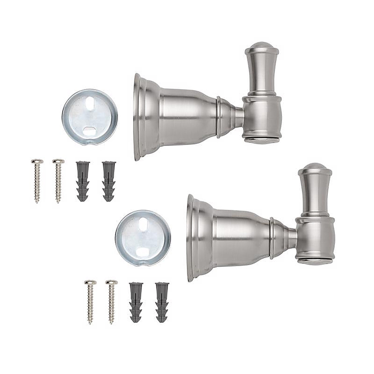 OakBrook - BH-OB4003BN - Collection Brushed Nickel Silver Double Robe Hook