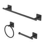 OakBrook - BH-OB5000MB - Collection Matte Black Zinc Towel Bar Set