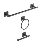 OakBrook - BH-OB5000MB - Collection Matte Black Zinc Towel Bar Set