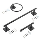 OakBrook - BH-OB5000MB - Collection Matte Black Zinc Towel Bar Set