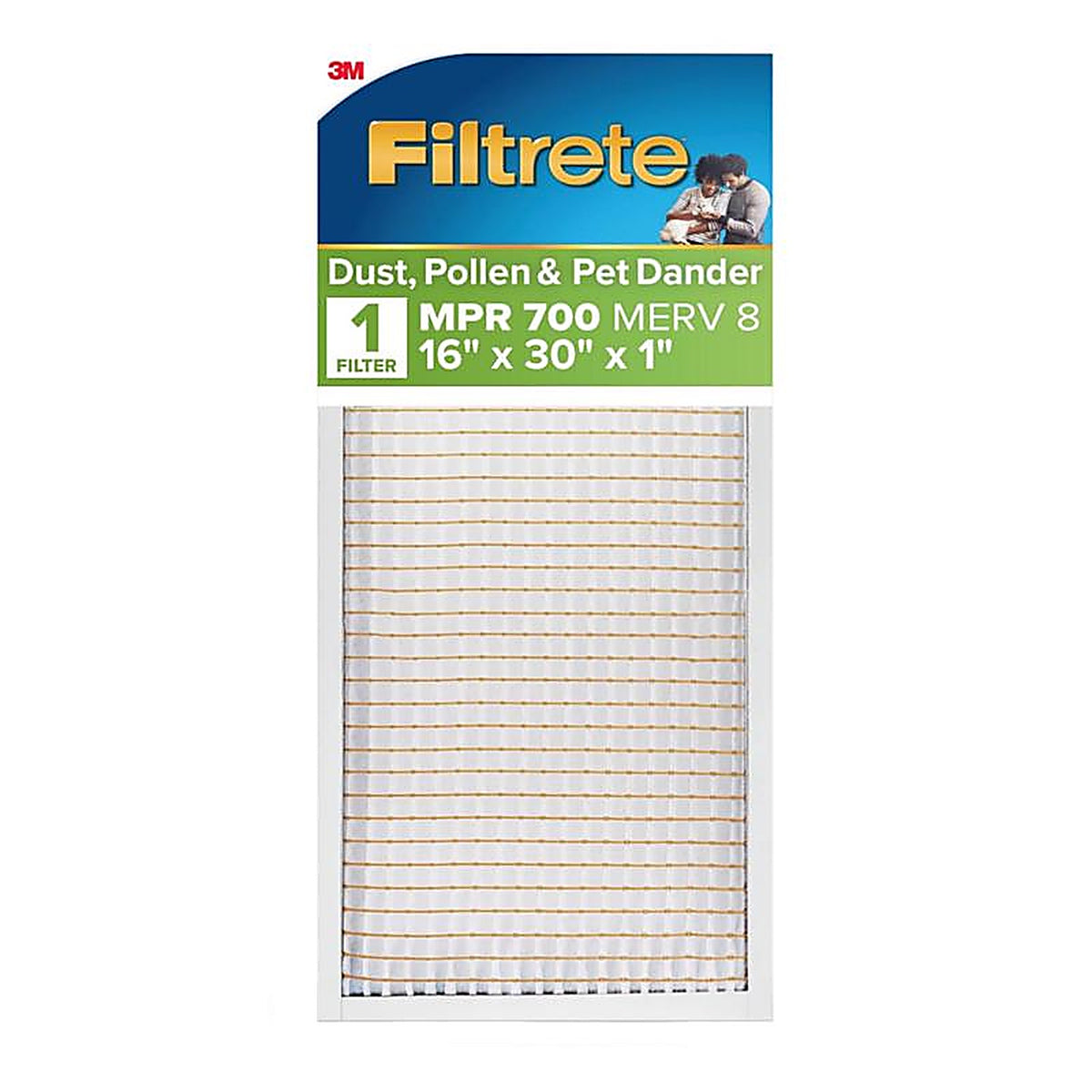 Filtrete - 727-4 - 16 In. W X 30 In. H X 1 In. Polypropylene 8 MERV Pleated Air Filter 1 Pack
