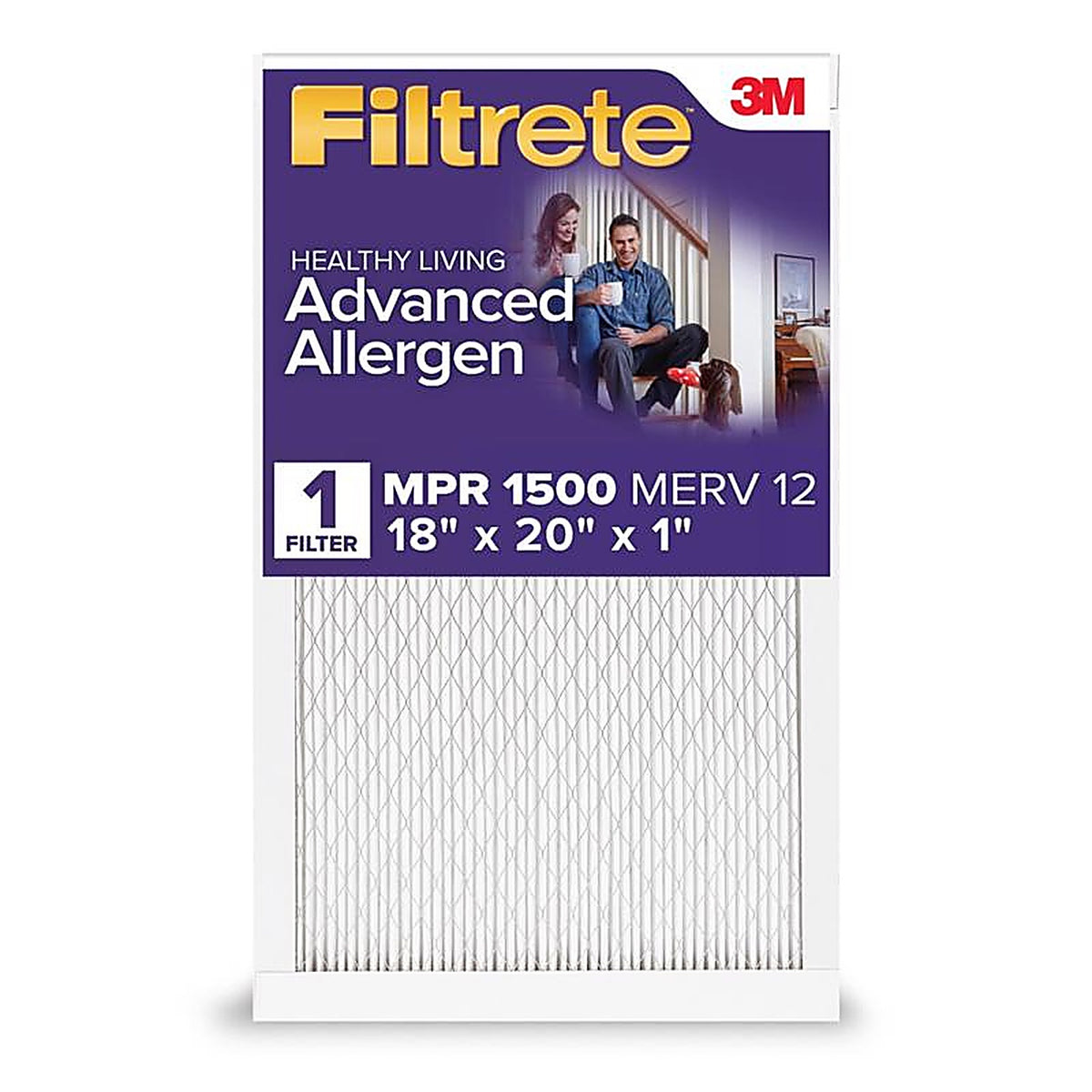 Filtrete - 2045-4 - Advanced Allergen 18 In. W X 20 In. H X 1 In. Polypropylene 1500 Mpr Pleated Air Filter 1 P