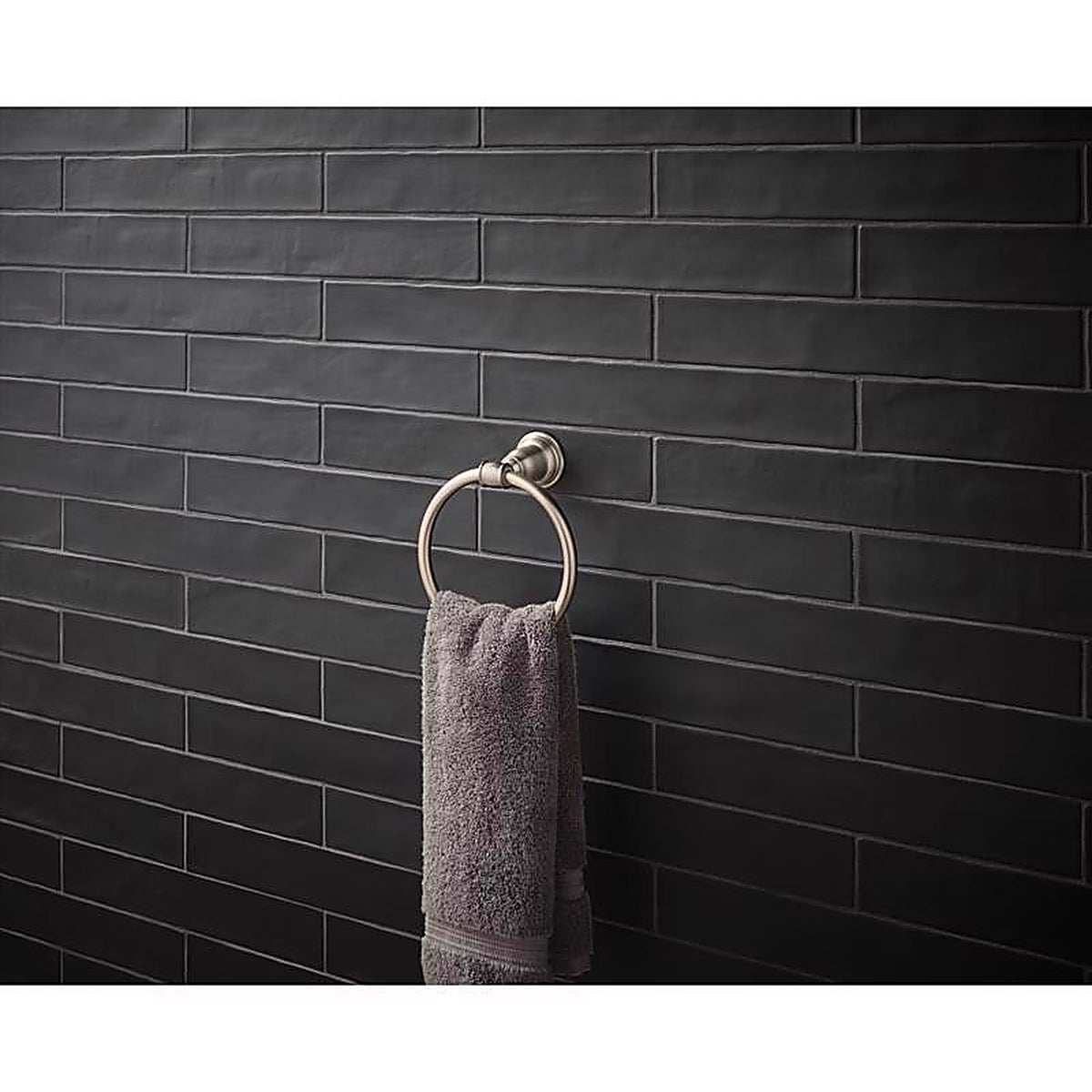 OakBrook - BH-OB4001BN - Collection Brushed Nickel Towel Ring Die Cast Zinc