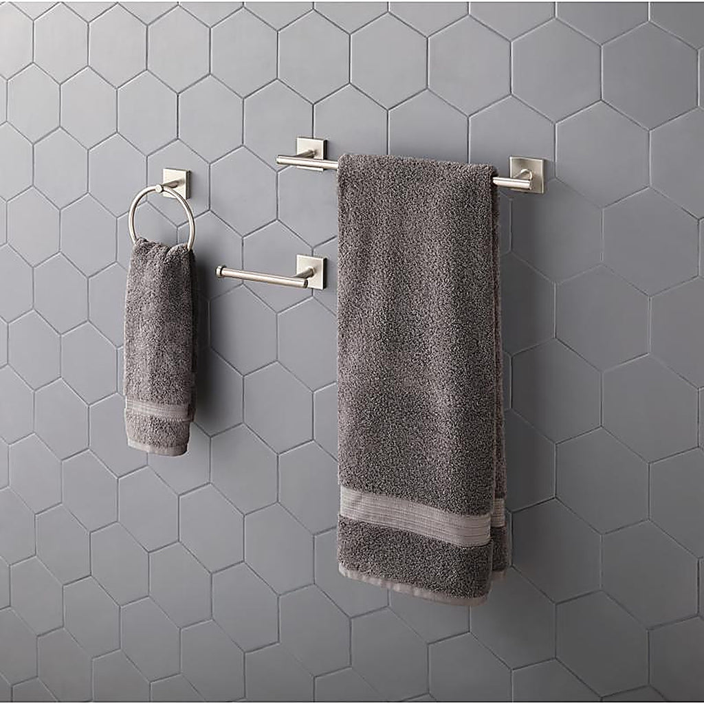 OakBrook - BH-OB5000BN - Collection Brushed Nickel Silver Die Cast Zinc Towel Holder