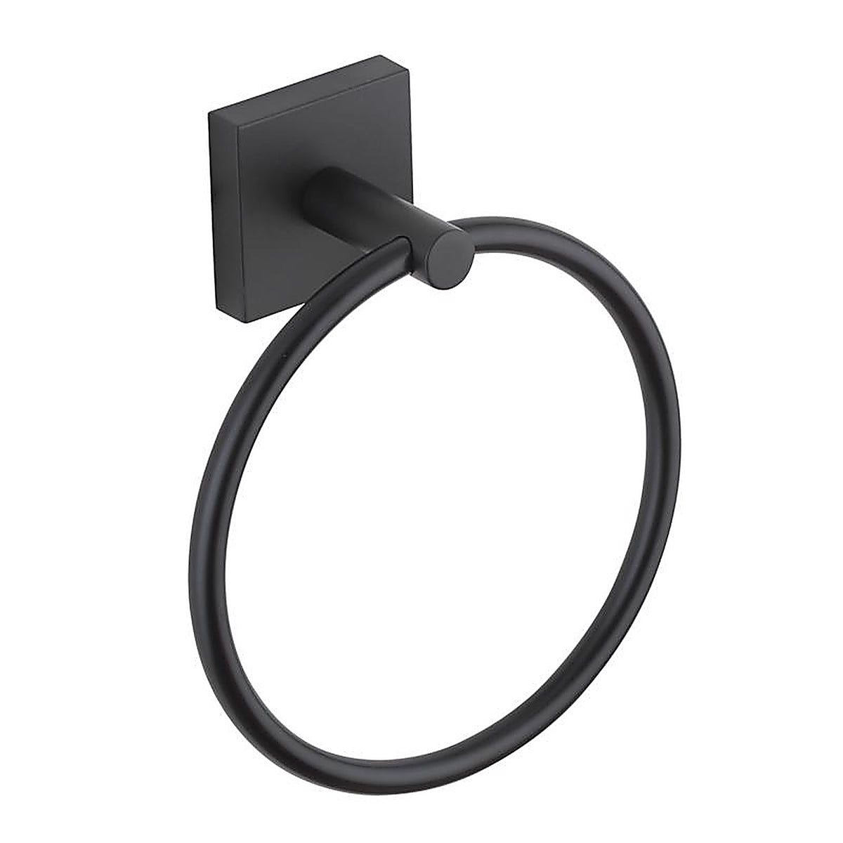 OakBrook - BH-OB5001MB - Collection Matte Black Towel Ring Die Cast Zinc