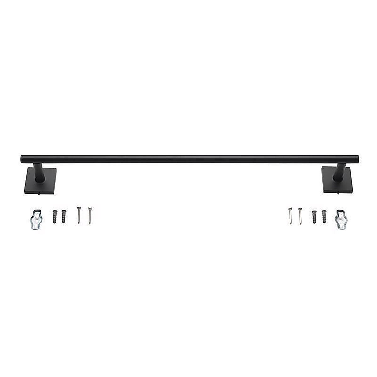 OakBrook - BH-OB5018MB - Collection Matte Black Towel Bar 18 In. L Die Cast Zinc