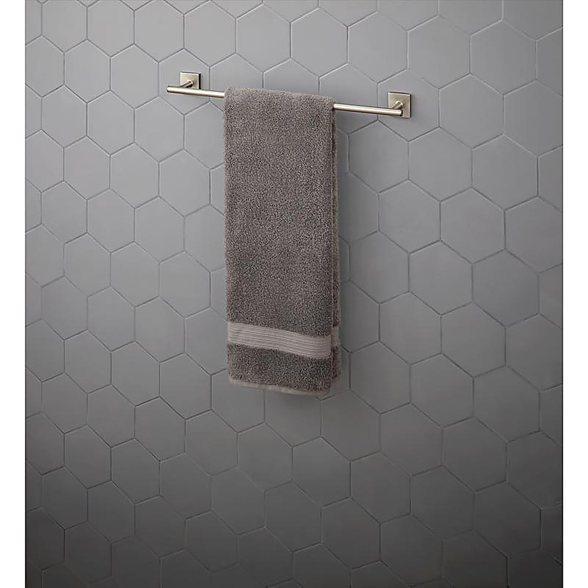 OakBrook - BH-OB5024BN - Collection Brushed Nickel Towel Bar 24 In. L Die Cast Zinc