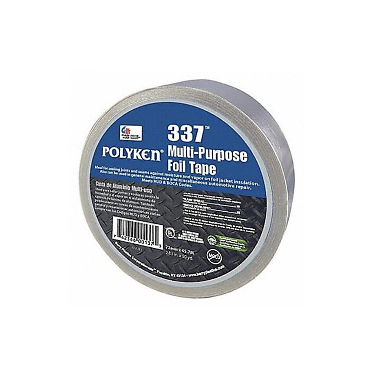 Berry Plastics - 1087633 - Polyken 2.83 In. W X 50 Yd L Silver Foil Tape 1 Pack