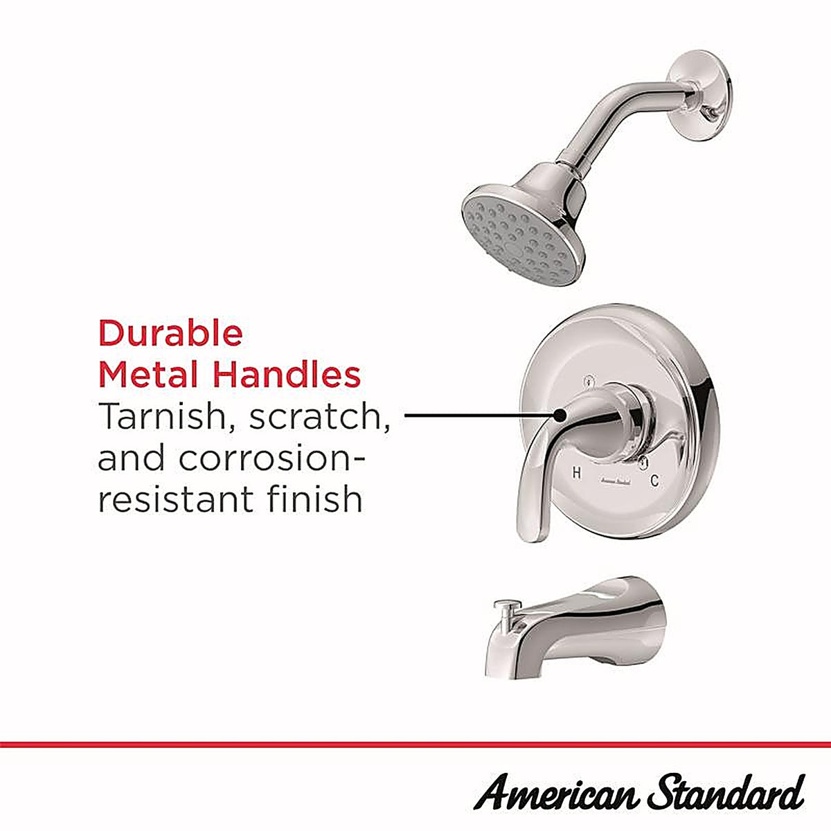 American Standard - 1130130000 - Cadet 1-Handle Chrome Tub and Shower Trim Kit
