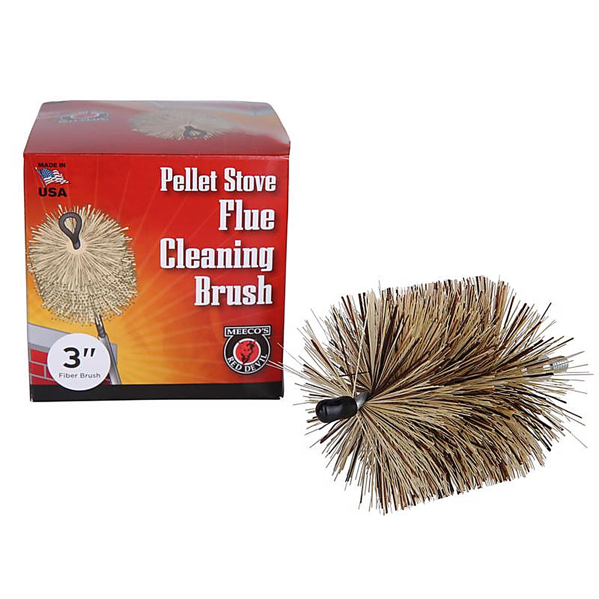 Meecos - 84332 - Red Devil 3 In. Round Pellet Stove Vent Brush