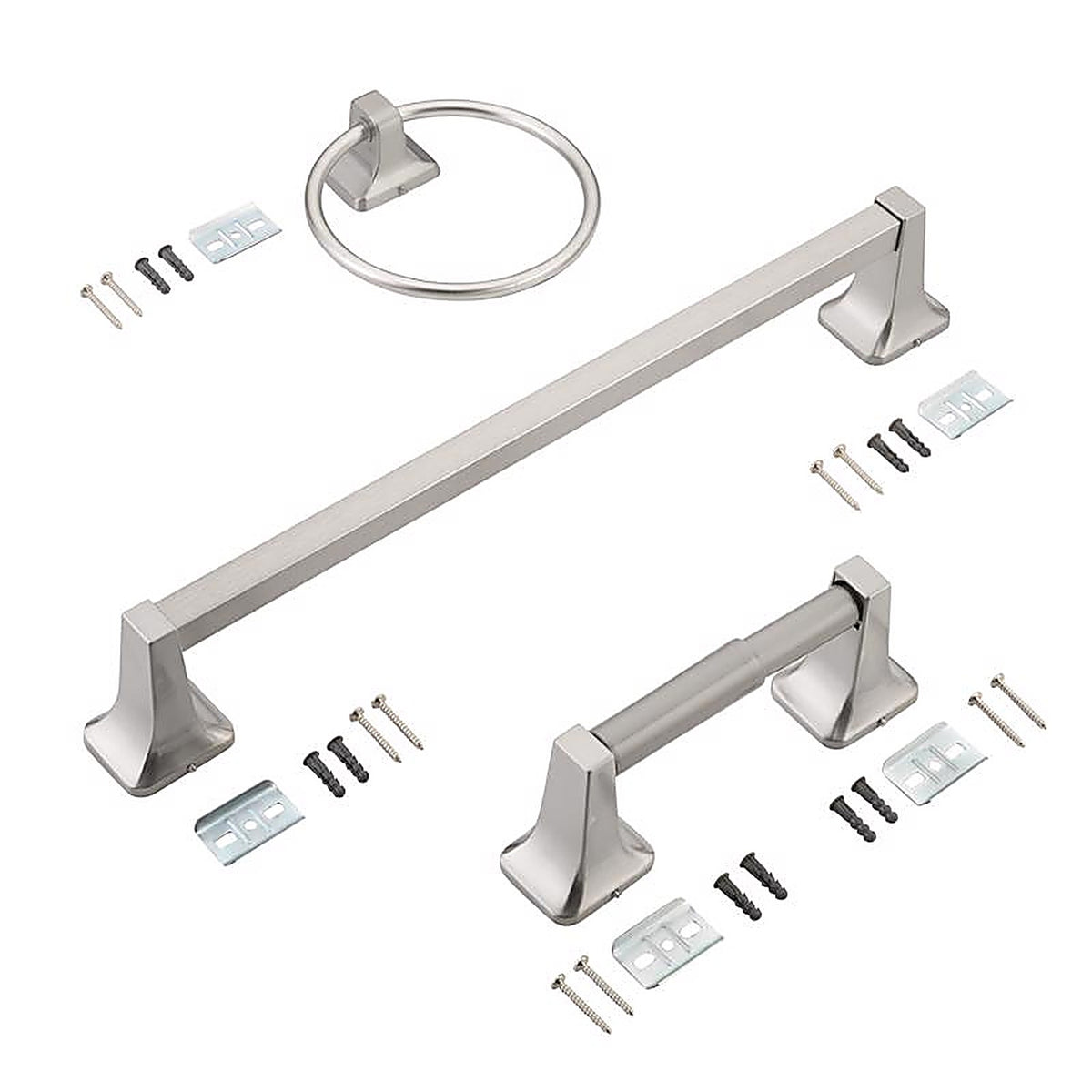 OakBrook - BH-OB30000BN - Collection Brushed Nickel Die Cast Zinc Bath Hardware Set