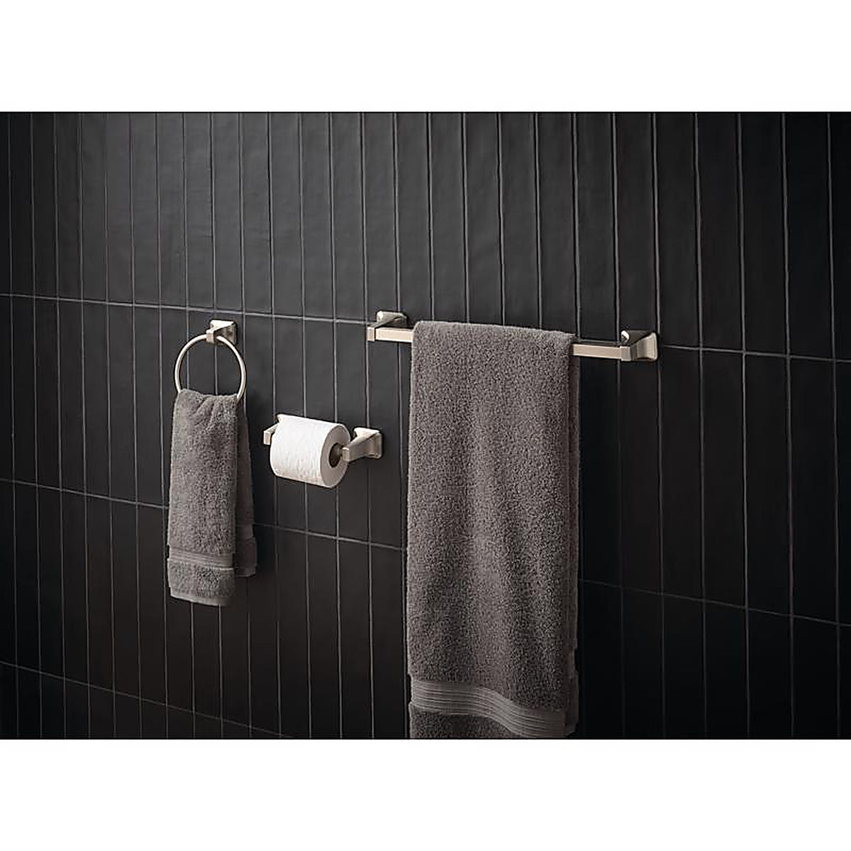 OakBrook - BH-OB30000BN - Collection Brushed Nickel Die Cast Zinc Bath Hardware Set