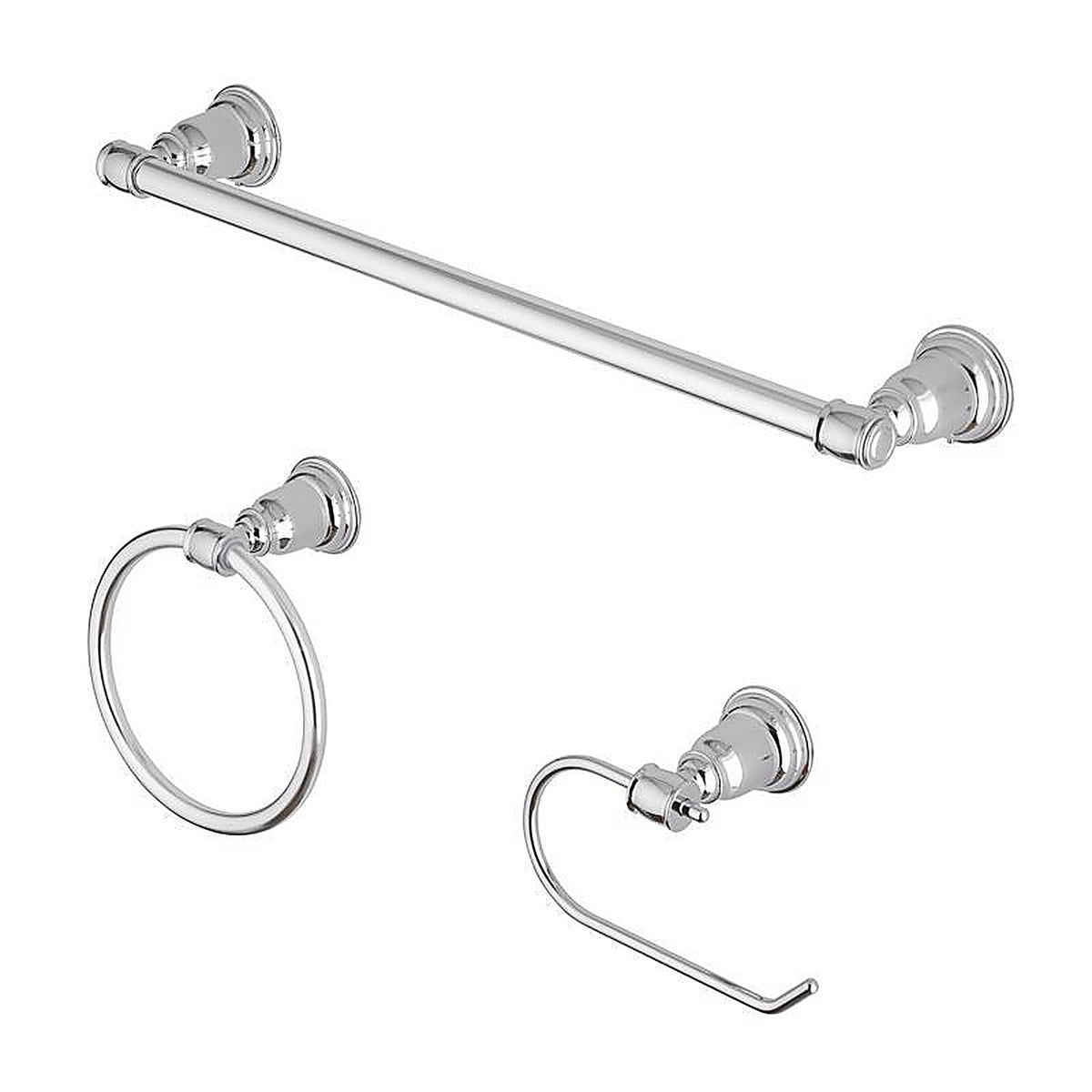 OakBrook - BH-OB4000CH - Collection Chrome Die Cast Zinc Bath Hardware Set