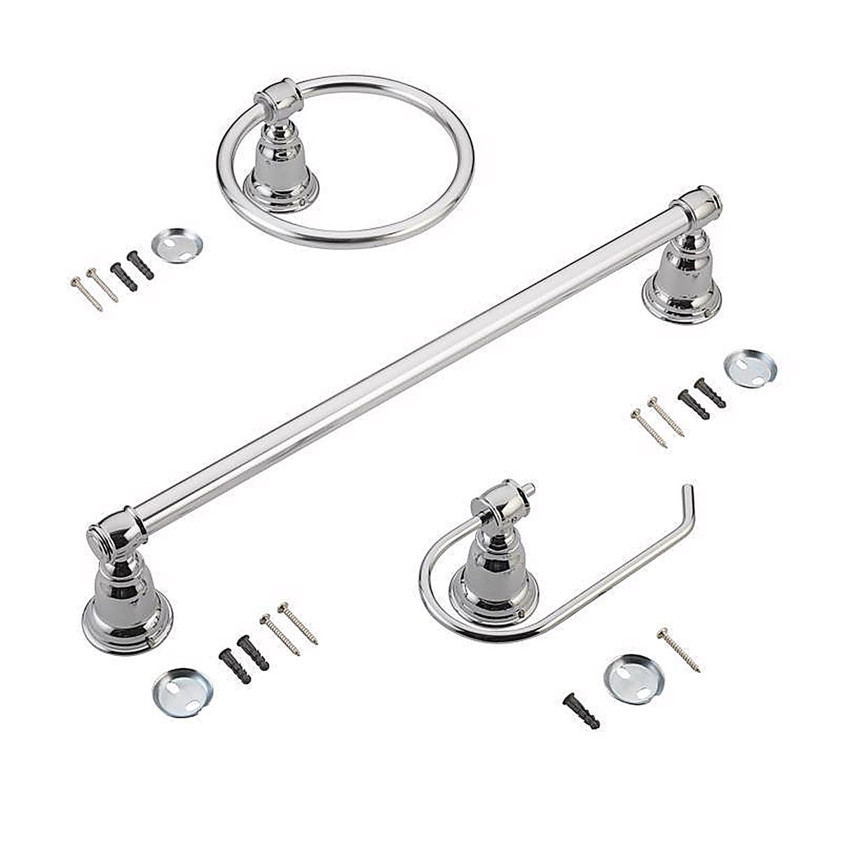 OakBrook - BH-OB4000CH - Collection Chrome Die Cast Zinc Bath Hardware Set