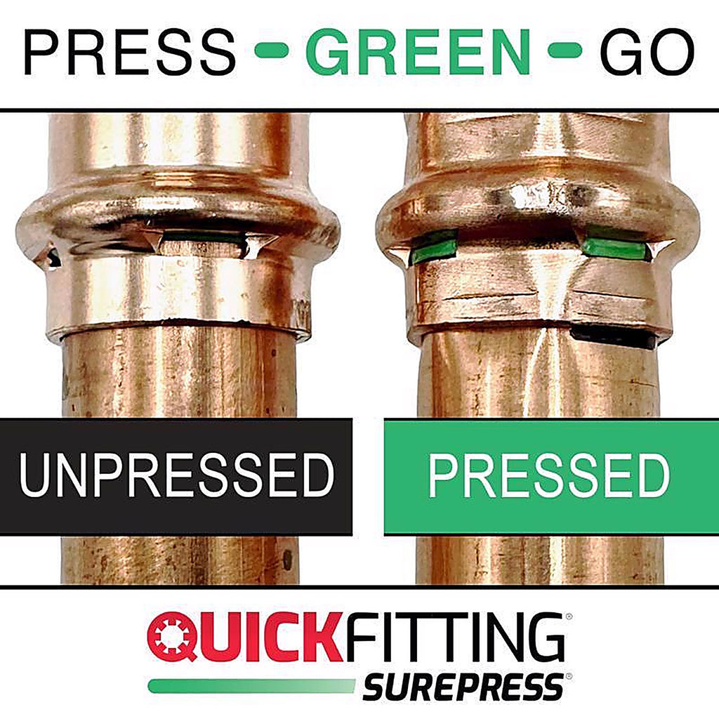 QuickFitting - SPWE11R-10 - 1/2 In. Press Each X 1/2 In. D Press Each Copper 90 Degree Elbow 10 Pack