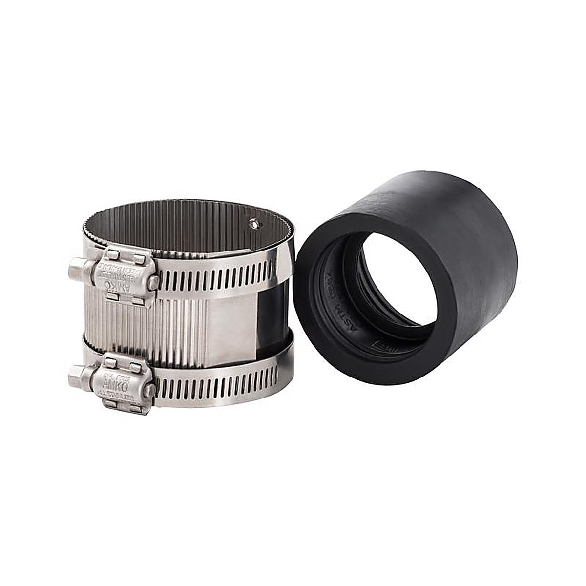 Proline - NHC-215 - Bk Products 2 In. Hub Sizes X 1-1/2 In. D Hub Sizes Neoprene/Stainless Steel No Hub Coupling