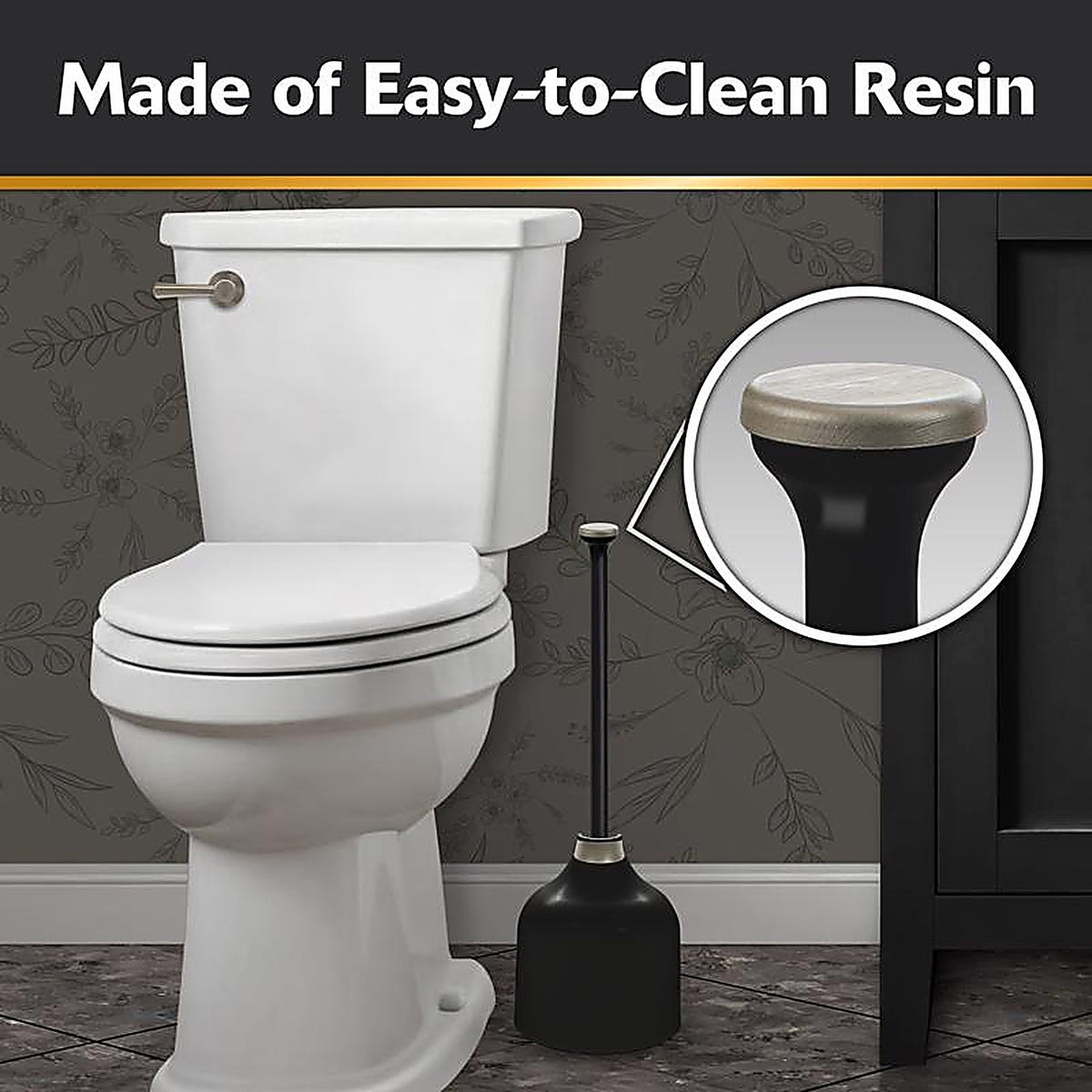 Korky - 98BN-4 - Toilet Plunger and Caddy 13.75 In. L X 6 In. D