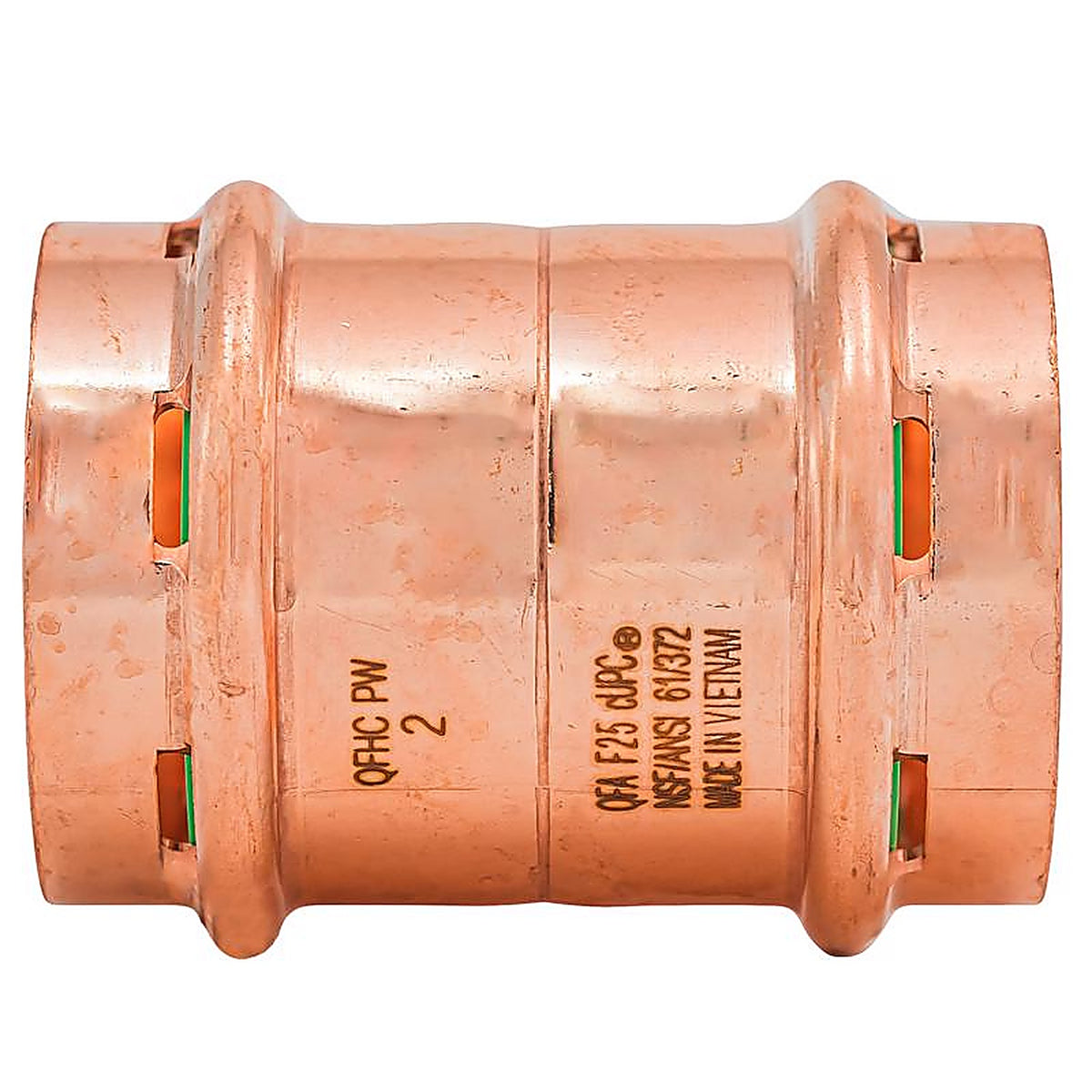 QuickFitting - SPWC66R - 2 In. Press In. Press In. Copper Coupling with Stop