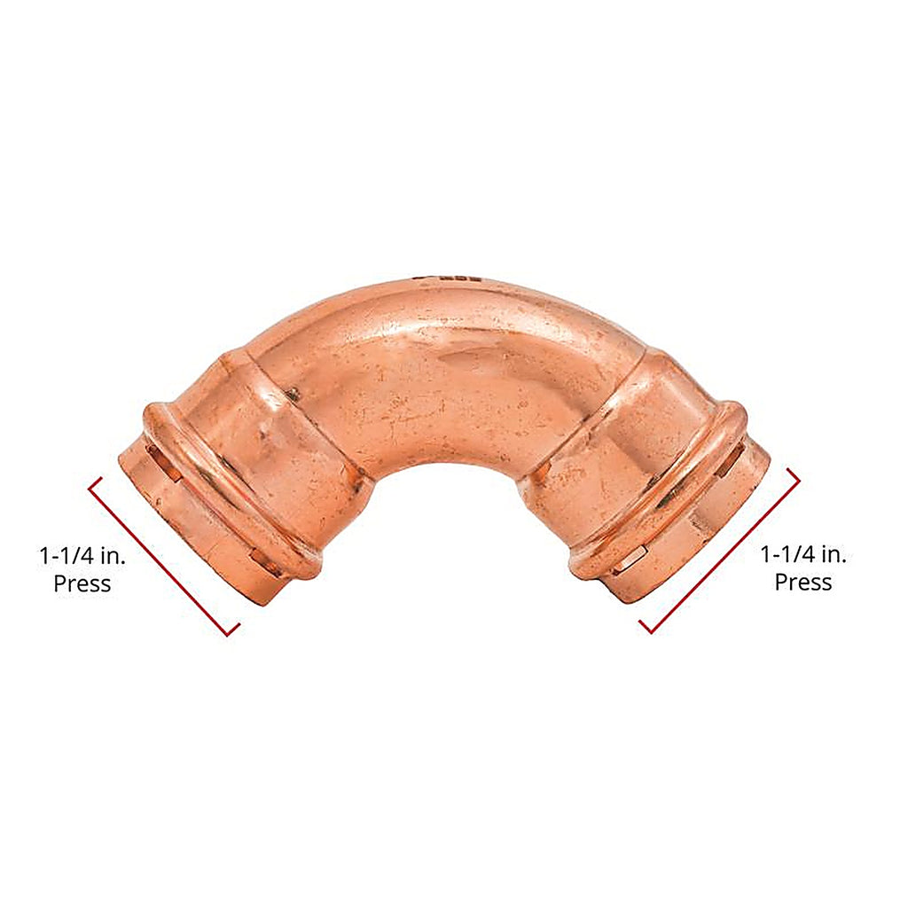 QuickFitting - SPWE44R - 1-1/4 In. Press In. Press In. Copper 90 Degree Elbow