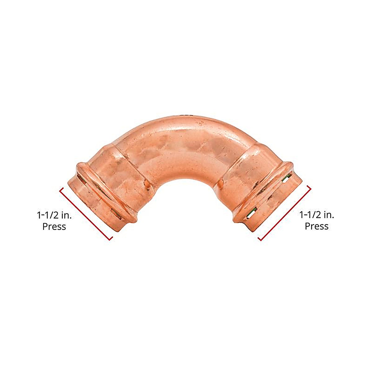 QuickFitting - SPWE55R - 1-1/2 In. Press In. Press In. Copper 90 Degree Elbow