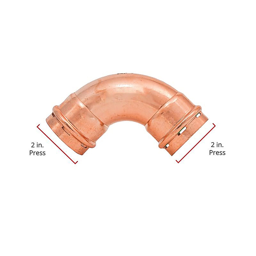 QuickFitting - SPWE66R - 2 In. Press In. Press In. Copper 90 Degree Elbow