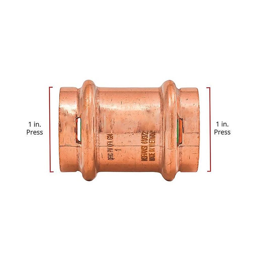 QuickFitting - SPWC33NSR - 1 In. Press In. Press In. Copper Coupling Without Stop