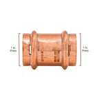 QuickFitting - SPWC33NSR - 1 In. Press In. Press In. Copper Coupling Without Stop