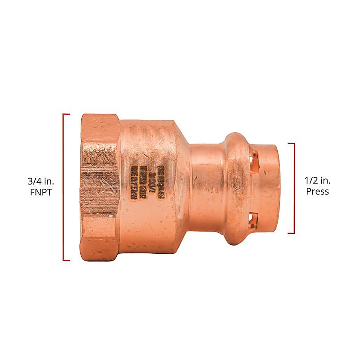 QuickFitting - SPWF12R - 1/2 In. Press In. Fnpt In. Copper Adapter
